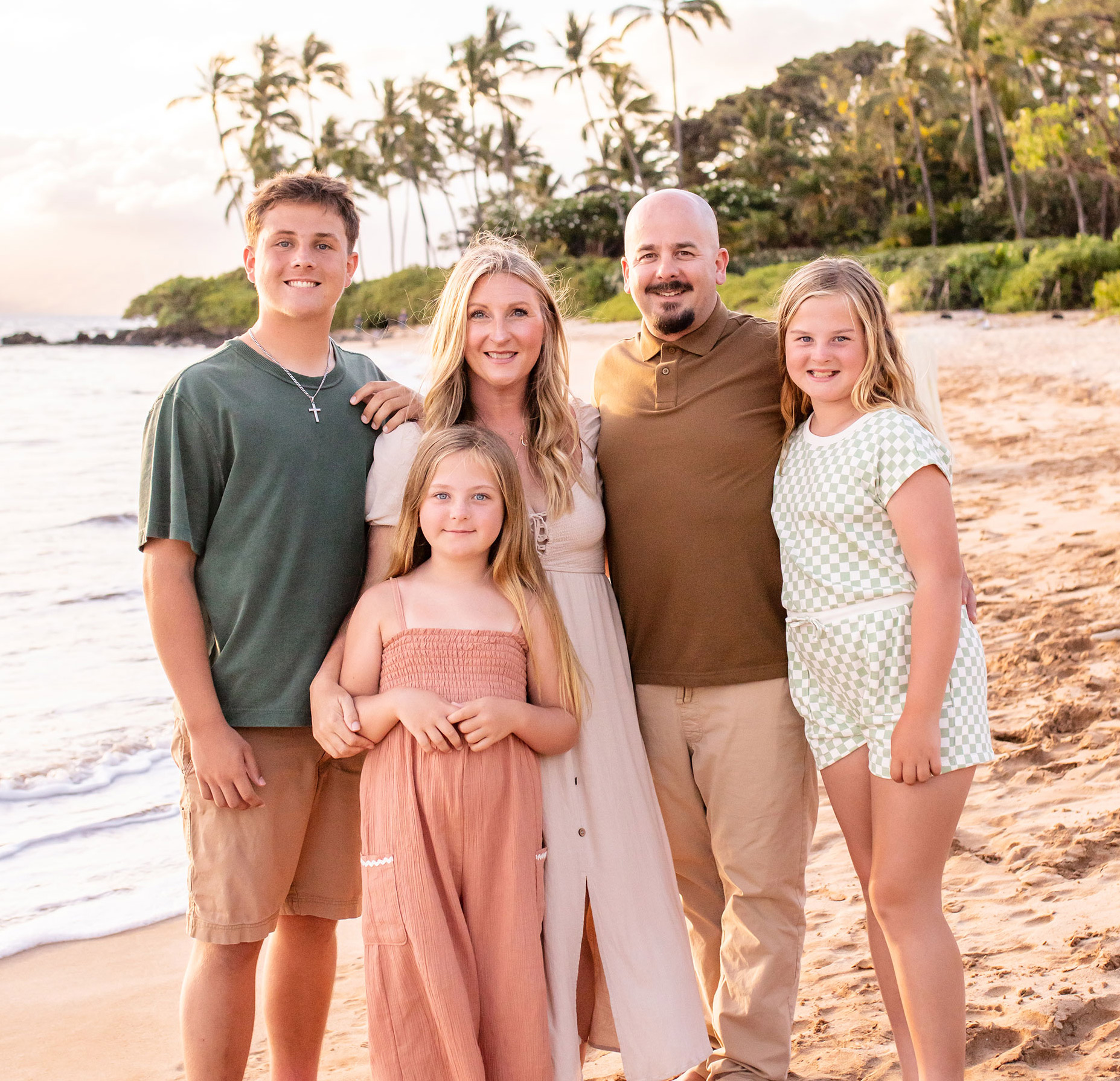 Meagan with family on the beach